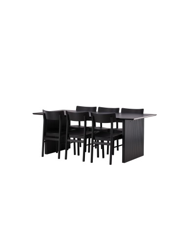 Matgrupp Vail med Montros matstolar, 200 × 100 cm