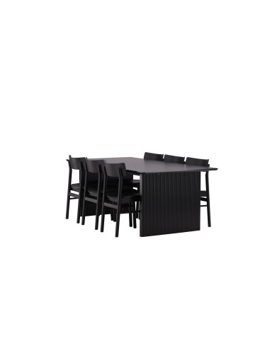Matgrupp Vail med Montros matstolar, 200 × 100 cm