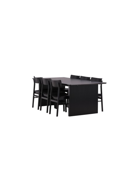 Matgrupp Vail med Montros matstolar, 200 × 100 cm
