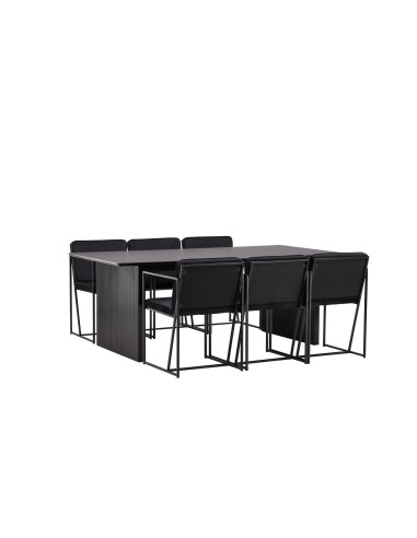Matgrupp Vail med Richmond matstolar, 200 × 100 cm