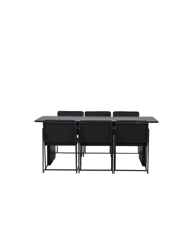 Matgrupp Vail med Richmond matstolar, 200 × 100 cm