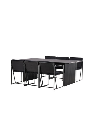 Matgrupp Vail med Richmond matstolar, 200 × 100 cm