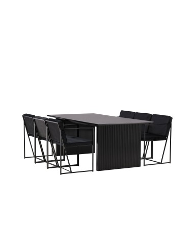 Matgrupp Vail med Richmond matstolar, 200 × 100 cm