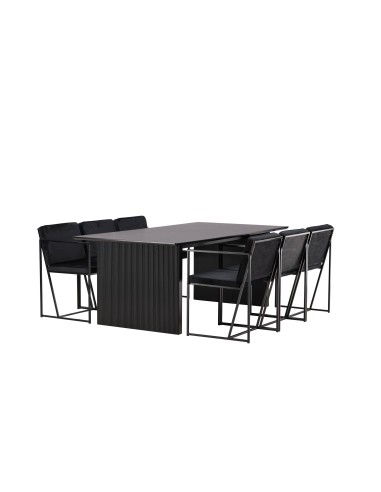 Matgrupp Vail med Richmond matstolar, 200 × 100 cm