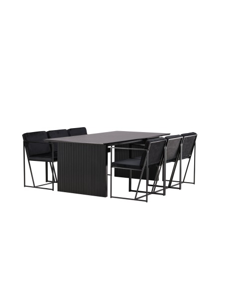 Matgrupp Vail med Richmond matstolar, 200 × 100 cm