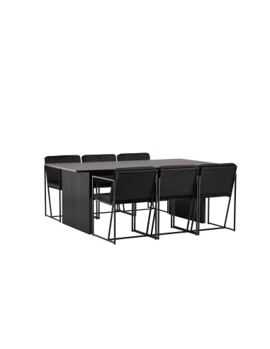 Matgrupp Vail med Richmond matstolar, 200 × 100 cm