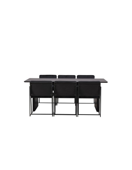 Matgrupp Vail med Richmond matstolar, 200 × 100 cm