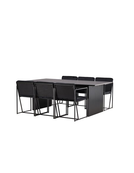 Matgrupp Vail med Richmond matstolar, 200 × 100 cm