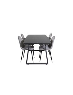 Matgrupp Inca med Polar matstolar, 160 × 85 cm