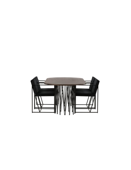 Matgrupp Stone med Richmond matstolar, 220 × 100 cm