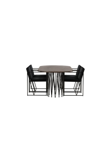 Matgrupp Stone med Richmond matstolar, 220 × 100 cm