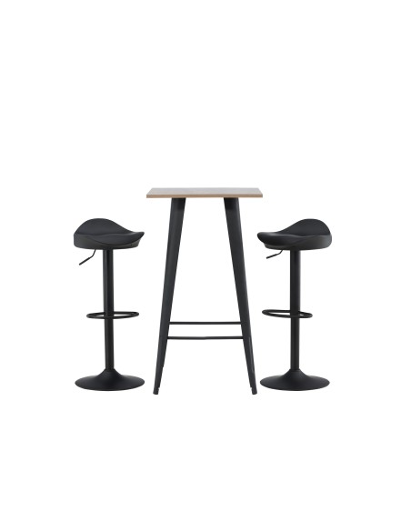 Matgrupp Tempe med Adesto matstolar, 60 × 60 cm