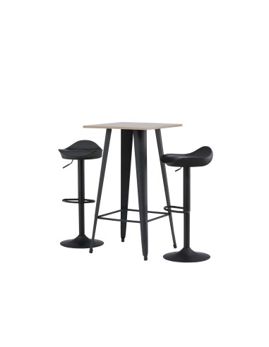 Matgrupp Tempe med Adesto matstolar, 60 × 60 cm