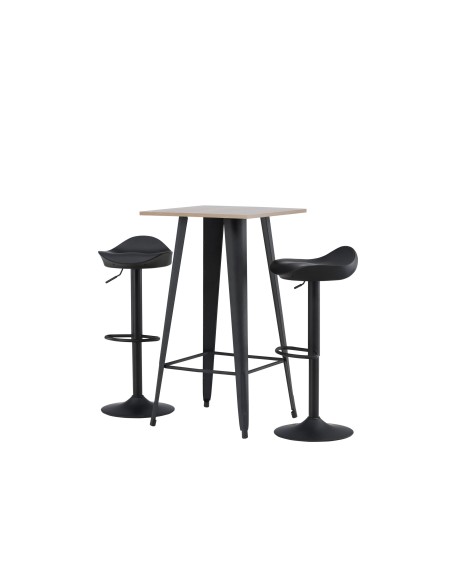 Matgrupp Tempe med Adesto matstolar, 60 × 60 cm