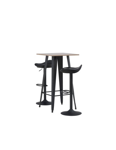 Matgrupp Tempe med Adesto matstolar, 60 × 60 cm