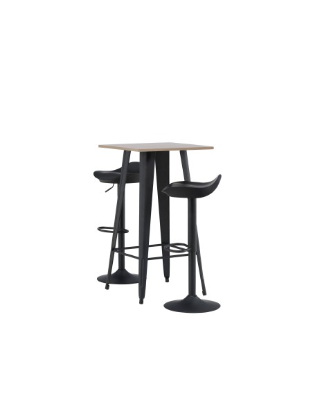 Matgrupp Tempe med Adesto matstolar, 60 × 60 cm