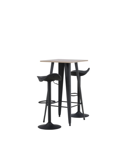 Matgrupp Tempe med Adesto matstolar, 60 × 60 cm