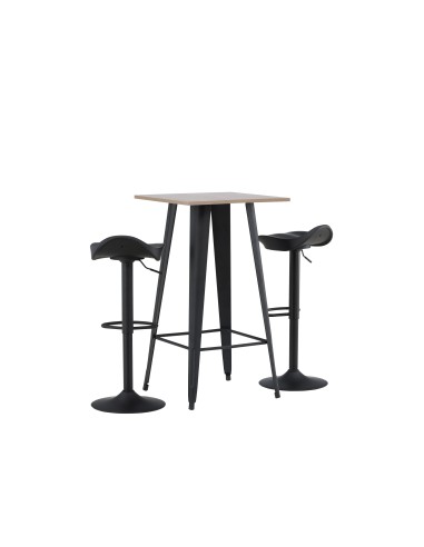 Matgrupp Tempe med Adesto matstolar, 60 × 60 cm