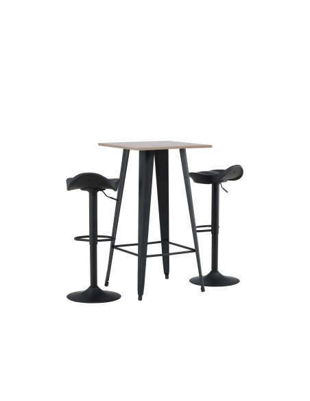 Matgrupp Tempe med Adesto matstolar, 60 × 60 cm