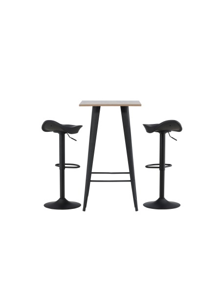 Matgrupp Tempe med Adesto matstolar, 60 × 60 cm