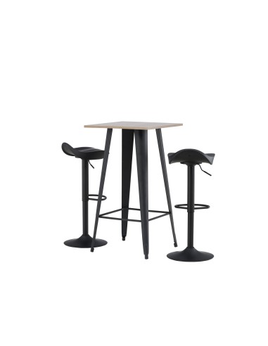 Matgrupp Tempe med Adesto matstolar, 60 × 60 cm