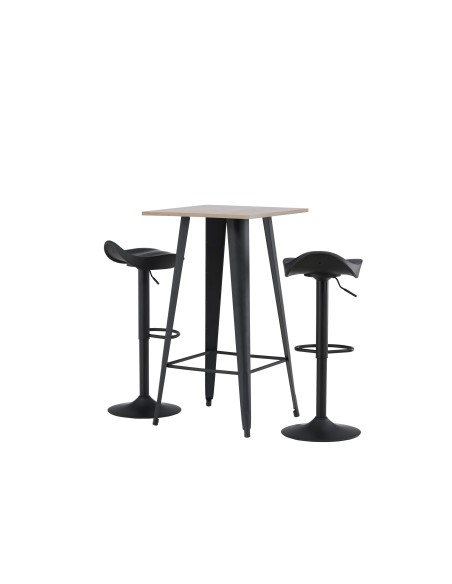 Matgrupp Tempe med Adesto matstolar, 60 × 60 cm