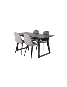 Matgrupp Inca med Polar matstolar, 160 × 85 cm 2