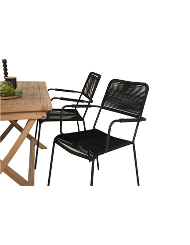 Matgrupp Kenya med Lindos matstolar, 120 × 70 cm