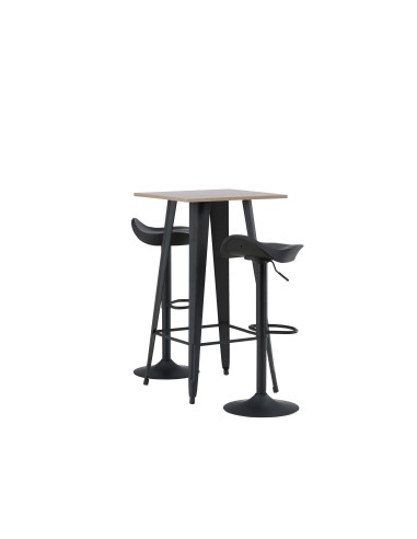 Matgrupp Tempe med Adesto matstolar, 60 × 60 cm