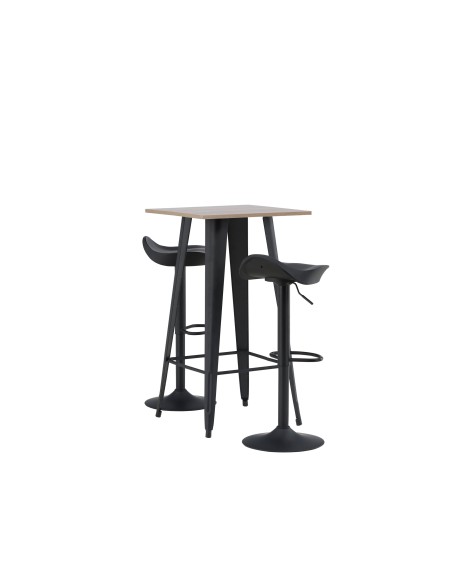 Matgrupp Tempe med Adesto matstolar, 60 × 60 cm
