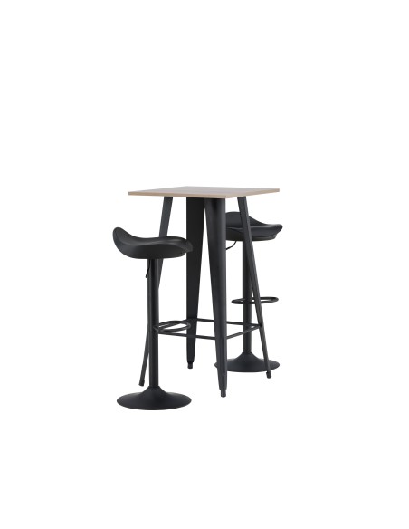 Matgrupp Tempe med Adesto matstolar, 60 × 60 cm