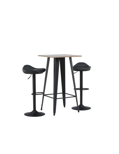 Matgrupp Tempe med Adesto matstolar, 60 × 60 cm