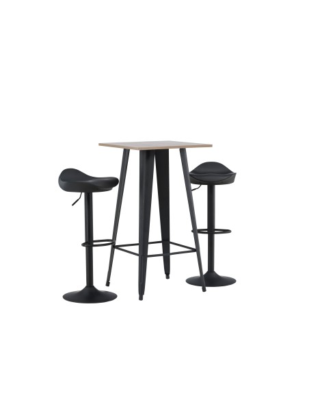 Matgrupp Tempe med Adesto matstolar, 60 × 60 cm