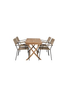 Matgrupp Kenya med Lindos matstolar, 120 × 70 cm