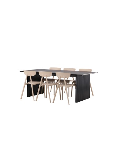 Matgrupp Vail med Ursholmen matstolar, 200 × 100 cm