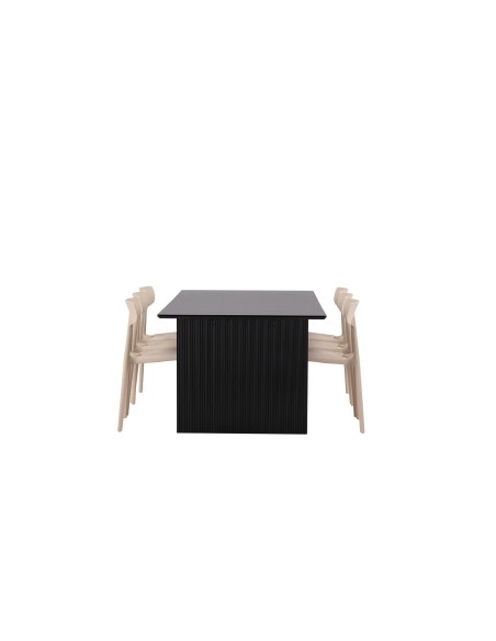 Matgrupp Vail med Ursholmen matstolar, 200 × 100 cm