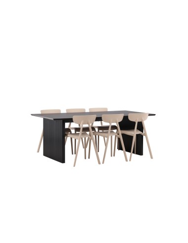 Matgrupp Vail med Ursholmen matstolar, 200 × 100 cm