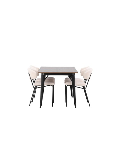 Matgrupp Tempe med Chico matstolar, 140 × 80 cm