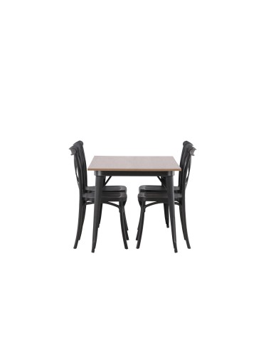Matgrupp Tempe med Crosett matstolar, 140 × 80 cm