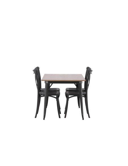 Matgrupp Tempe med Crosett matstolar, 140 × 80 cm