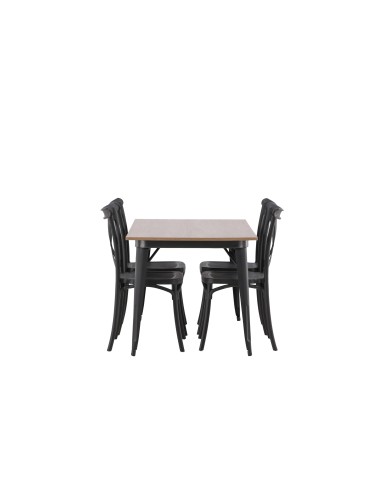 Matgrupp Tempe med Crosett matstolar, 140 × 80 cm