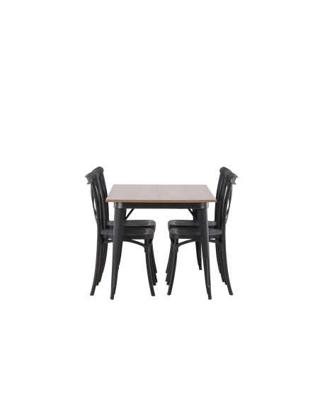 Matgrupp Tempe med Crosett matstolar, 140 × 80 cm