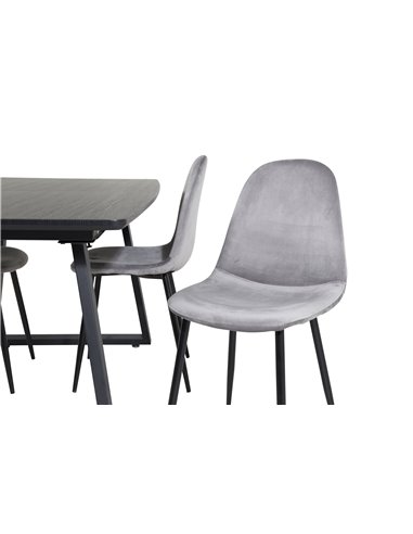 Matgrupp Inca med Polar matstolar, 160 × 85 cm