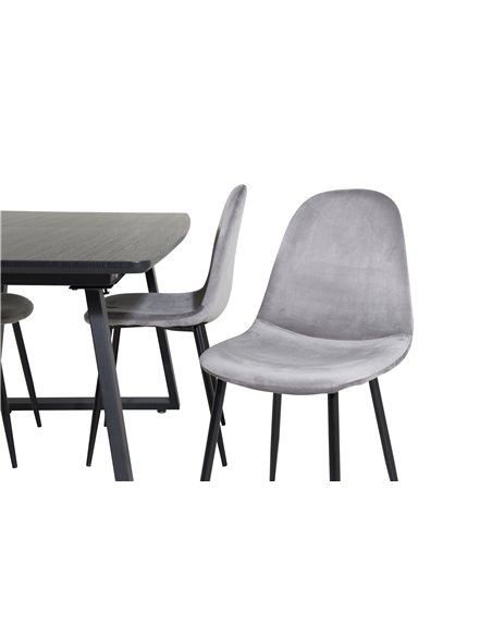 Matgrupp Inca med Polar matstolar, 160 × 85 cm