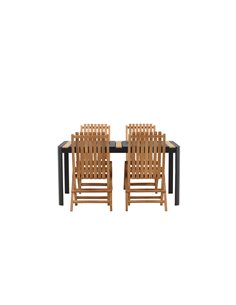 Matgrupp Togo med Ghana matstolar, 150 × 90 cm