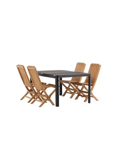 Matgrupp Togo med Ghana matstolar, 150 × 90 cm