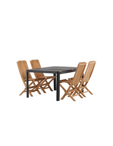 Matgrupp Togo med Ghana matstolar, 150 × 90 cm