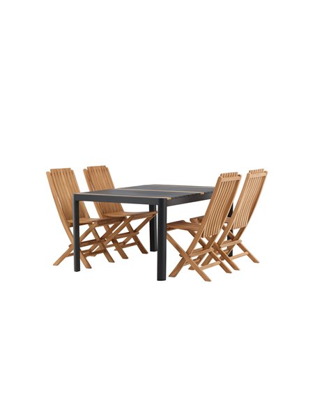 Matgrupp Togo med Ghana matstolar, 150 × 90 cm