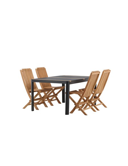 Matgrupp Togo med Ghana matstolar, 150 × 90 cm