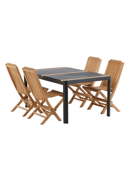 Matgrupp Togo med Ghana matstolar, 150 × 90 cm
